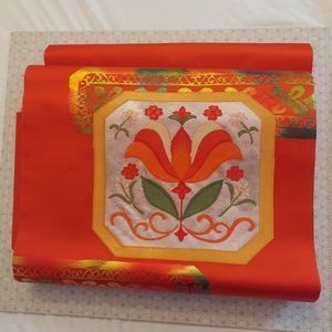 Vintage Rust Orange Nagoya Obi